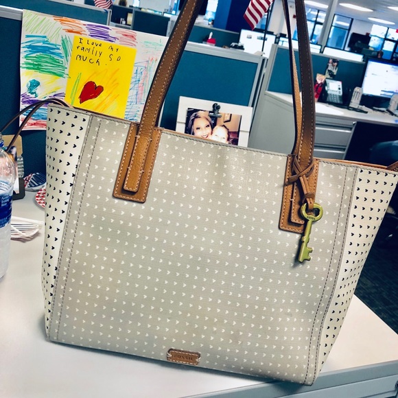 Fossil two tone tote purse - Picture 2 of 3